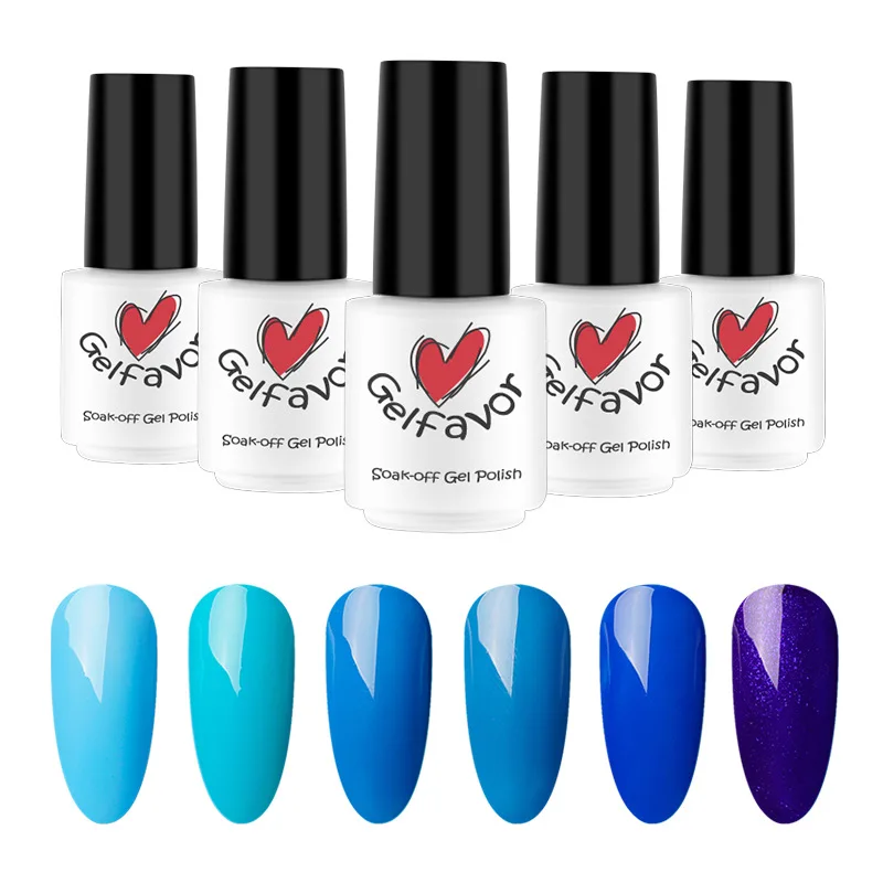 

Gelfavor White Bottle 7ml Nail Gel Polish Soak-Off UV LED Polish Long-lasting Nail Lacquer Primer Gel Nail Gel Varnish TSLM1