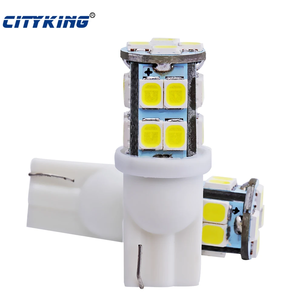 

10pcs Car T10 led 20smd 2835 SMD Car Bulb Car Auto LED T10 20led 194 For Cars White 5W5 Clearance Backup Reverse Light