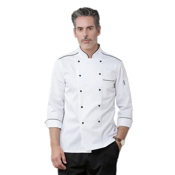 

New Autumn&Winter Long Sleeve Chefs Jacket Cooks Clothing Waiter Uniform Restaurant Food Service Kitchen Man Woman Workwear