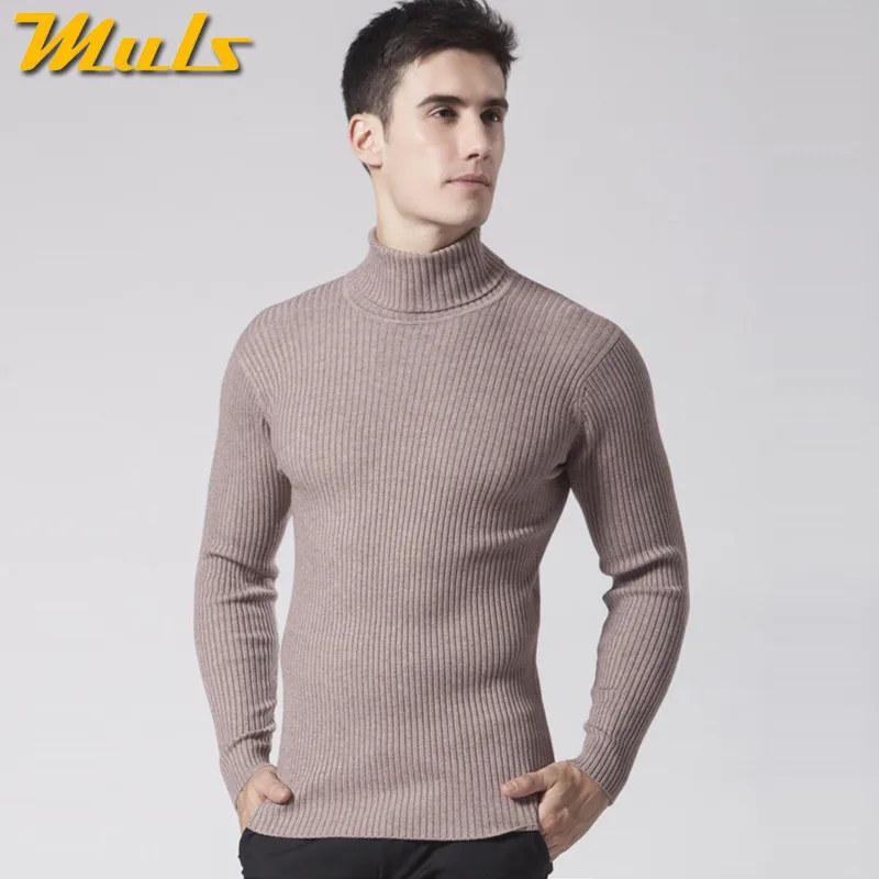 Дизайнерский шерстяной свитер для мужчин, термобелье для мужчин, зимний кашемировый свитер с высоким воротом, рукав xxxl, мужской модный пуловер 8868 - Цвет: 3