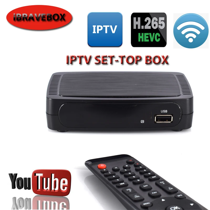 IBRAVEBOX M258 IPTV/Отт коробка Интернет телеприставка HEVC & H.265 для Stalke спутниковый