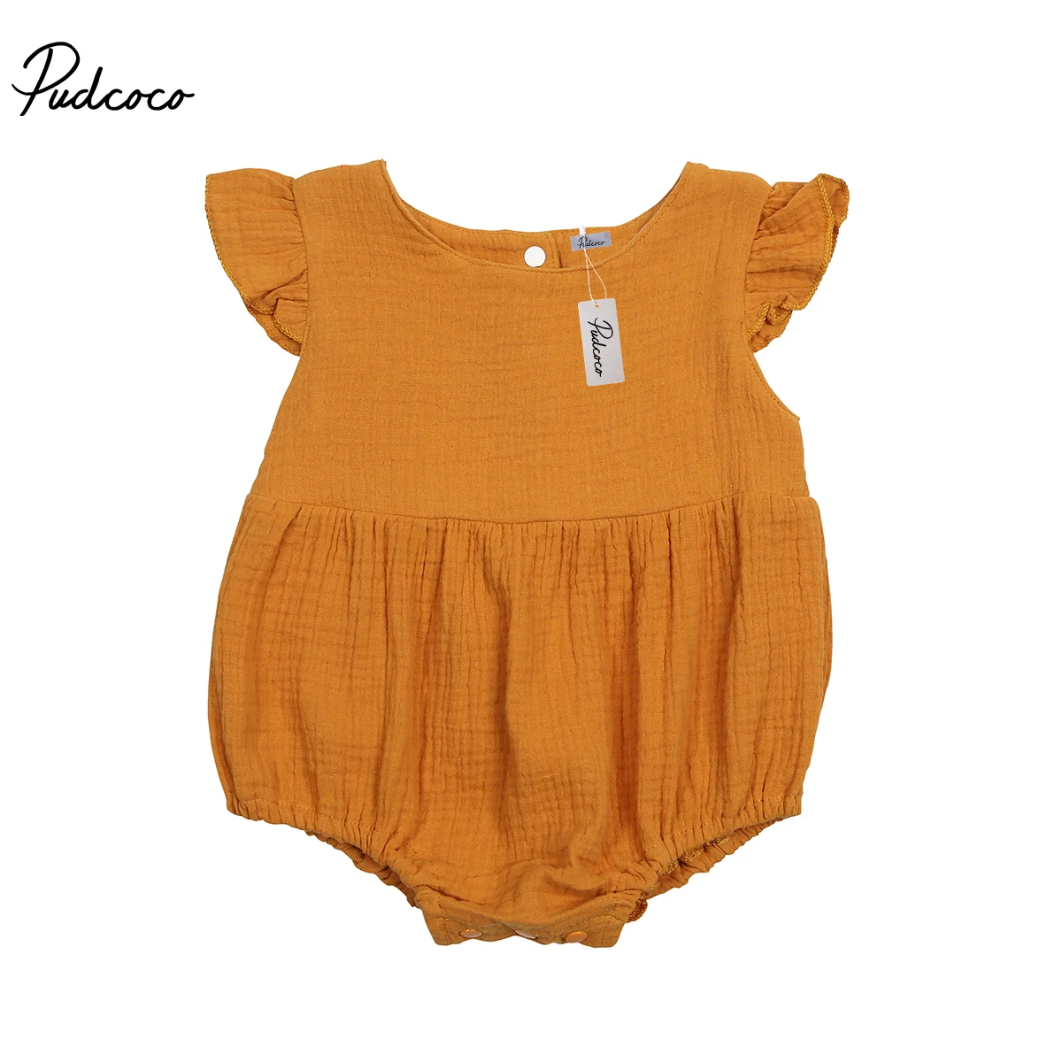Barboteuse bébé coton Pudcoco Vintage manches courtes bébé fille barboteuse été bébé vêtements 0-2 ans