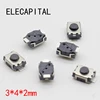 Free shipping 50PCS SMD 2Pin 3X4MM Tactile Tact Push Button Micro Switch Momentary ► Photo 2/2