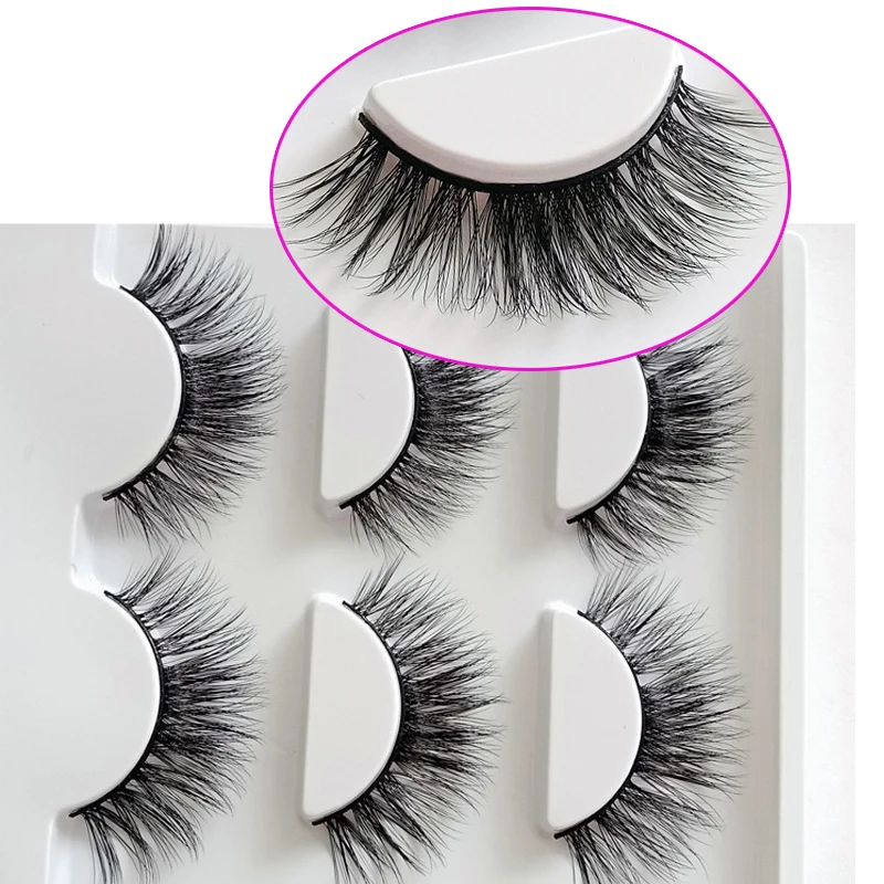 

one box Three pairs lashes natural Cross false eyelashes long lashes the silk from South Korea 3d eyelashes d2