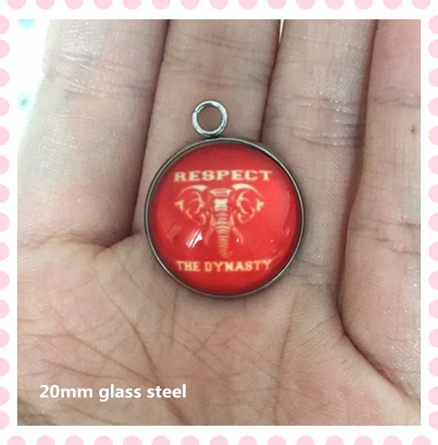 

New 20mm steel respect the dynasty charm delta elephant accessory OPC083 DST red pendant never fade,10pcs/lot