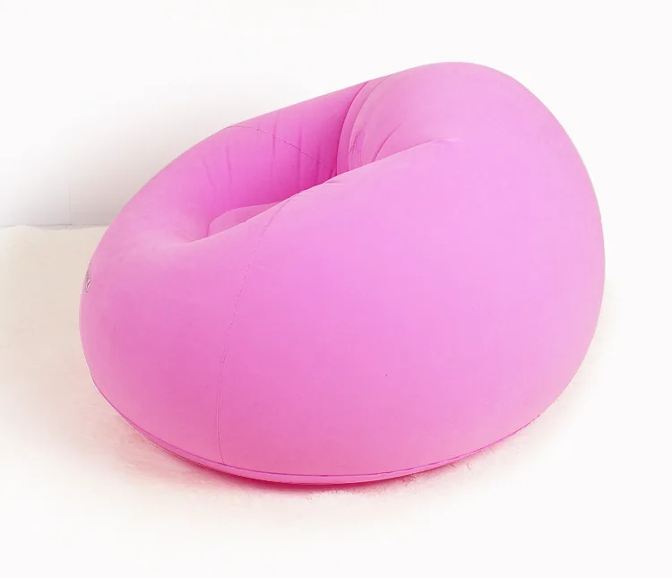 Flocking pvc inflatable lazy sofa household single sofa,pink and green large sofa relax recliner,inflated indoor