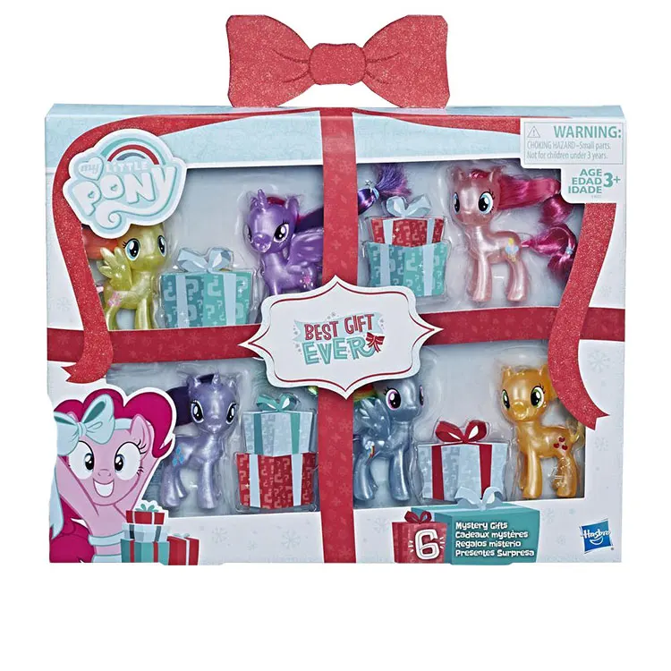 Набор цветных игрушек My Little Pony в штучной упаковке, Сумеречная искорка, Принцесса Селестия Пинки пай, пушистая фигурка, куклы, игрушки в подарок - Цвет: E4032