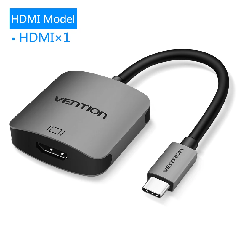 Vention USB C HDMI 4K USB 3,1 type C-HDMI Famale адаптер для MacBook Chromebook Pixel huawei mate 10 usb type-c HDMI адаптер - Цвет: CGLHA