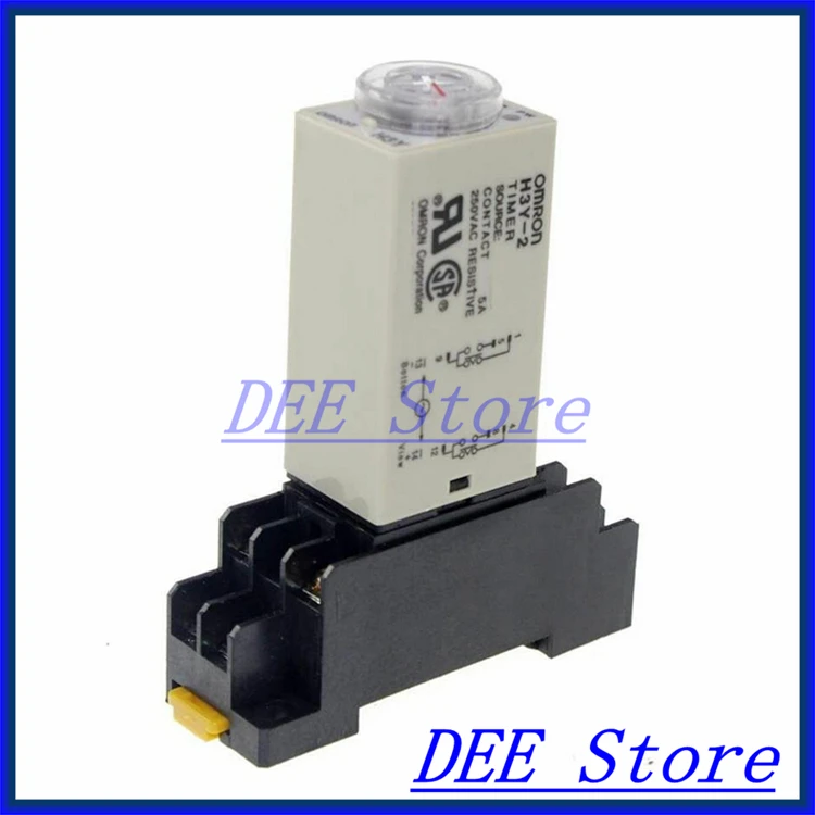 

24V DC H3Y-2 8 Pins & Socket Power On Time Delay Relay Solid-State 10 MINUTE DPDT