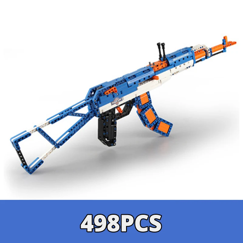 Military SWAT GUNs Building Blocks Bricks Set Revolver Pistol Power M23 98K AK47 Rifle Submachine WW2 Weapons Model Toy For Boys