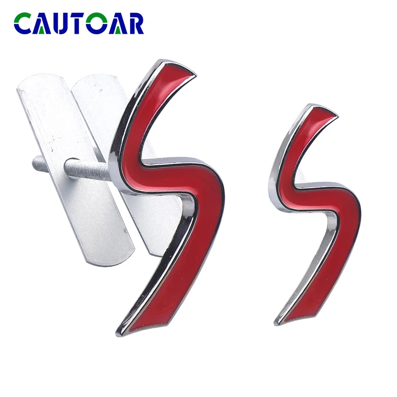 

3D Metal S Front Grille Chrome Emblem Sticker for Mini Cooper R50 R52 R53 R56 R57 R58 R60 Grill Badge Decals Exterior Accessorie