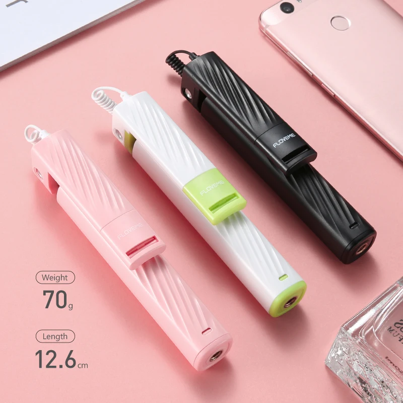 FLOVEME селфи палка Монопод универсальный селфи палки для iPhone 6 5 4 селфи палка для samsung huawei Xiaomi с проводом 3,5 мм Jack