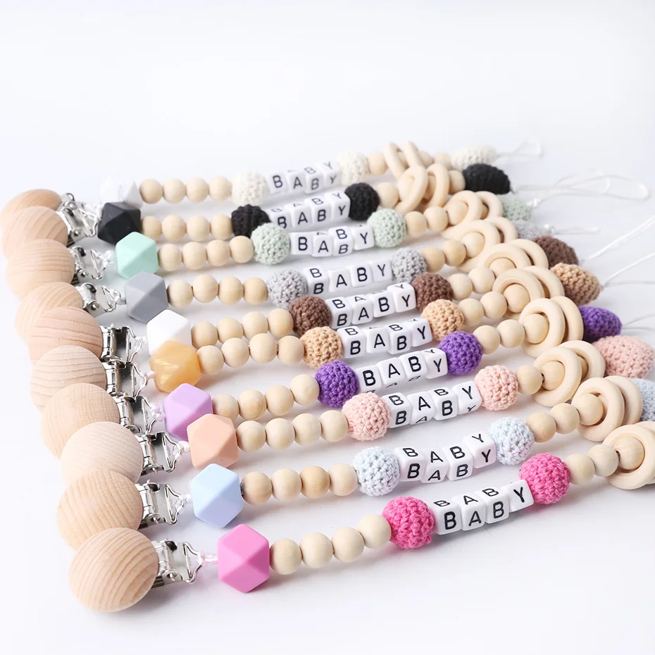 1PC Personalized Baby Gifts Silicone Beads Binky Clip Custom Pacifier Holder Baby Name Chain Wooden Teether Baby Pacifier Clip 1PC Personalized Baby Gifts Silicone Beads Binky Clip Custom Pacifier Holder Baby Name Chain Wooden Teether Baby Pacifier Clip