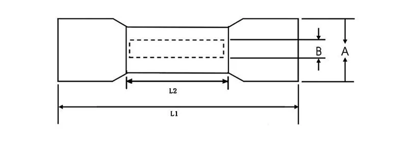 BHT0.5 термоусадочный стыковый водонепроницаемый соединитель 20-22AWG 0,3-мм2 стыковый термоусадочный трубчатый соединитель обжимной клеммы