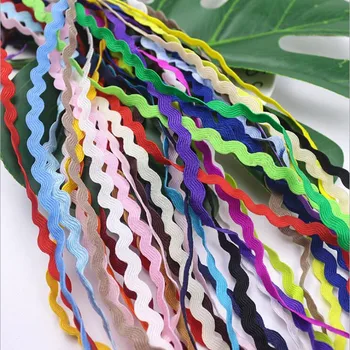 

15 Yard/lot 5mm Multi Color Ric Rac Zig Zag Lac Trimming Ribbon Terylene Ribbon Wave Cord Threads For Patchwork Craft Decoration