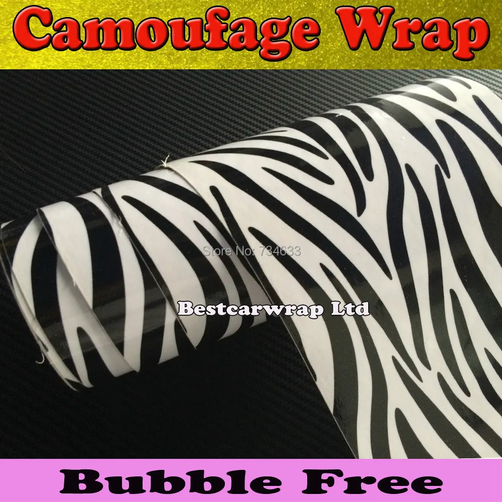 Animal Skin Wrap Zebra Skin Vinyl Wrap With Air Rlease black white