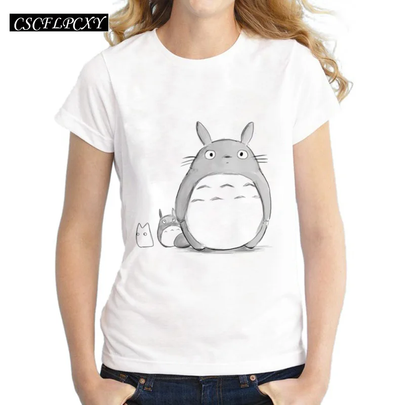 الخوخ زهر Totoro الصيف 2016 T قميص المرأة عارضة الأزياء الكرتون لباس أبيض المحملة 3D طباعة زائد حجم الملابس الخوخ زهر Totoro الصيف 2016 T قميص المرأة عارضة الأزياء الكرتون لباس أبيض المحملة 3D طباعة زائد حجم الملابس