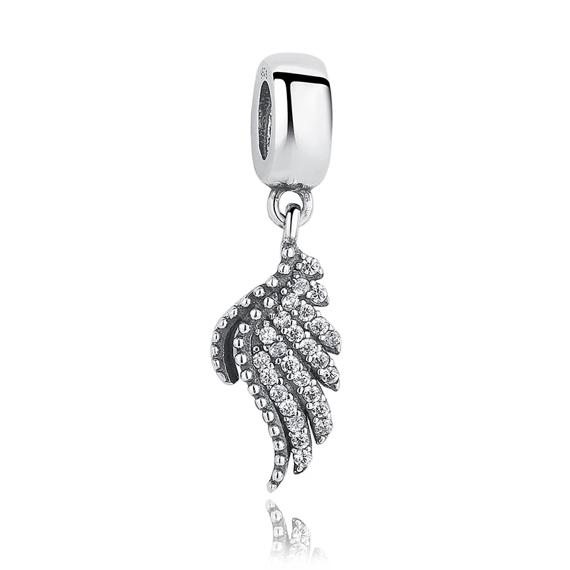 925 Sterling Argent Majestueux Plume pendentif Charme avec Clear CZ  Convient Pandora Bracelet Collier | AliExpress