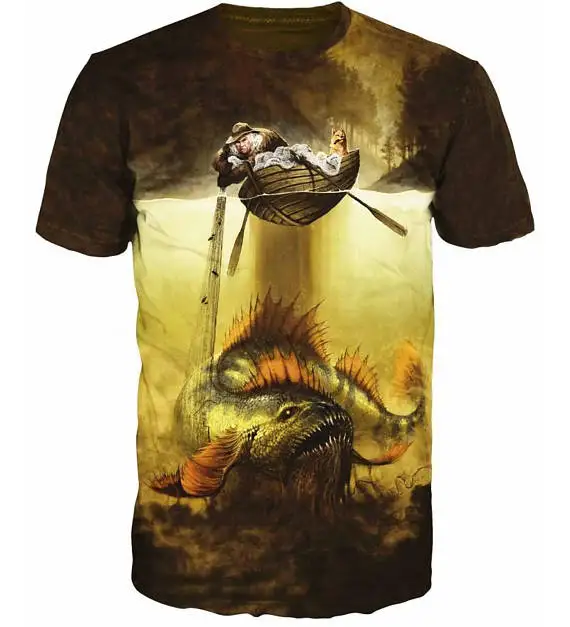 Gift For Him 3d Shirts For Men Casual Short Sleeve T-Shirt. Graphic Slim Fit Tee Shirt Fishing Catfish  Print Funny T-Shirt Top