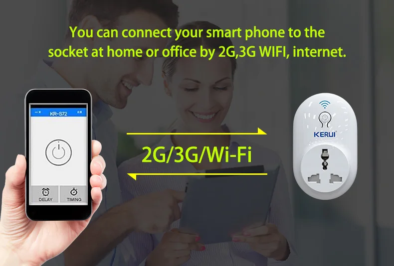 5 шт. S72 KERUI умная розетка EU US UK AU plug WiFi IOS Android приложение управление интеллектуальная домашняя система охранной сигнализации