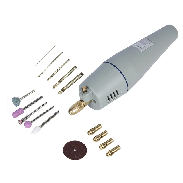 110V 220V Mini Drill Electric Drill DC 12V Rotary Tool With Case and 17pcs Power Tools Accessories For Dremel Mini Grinder Tool