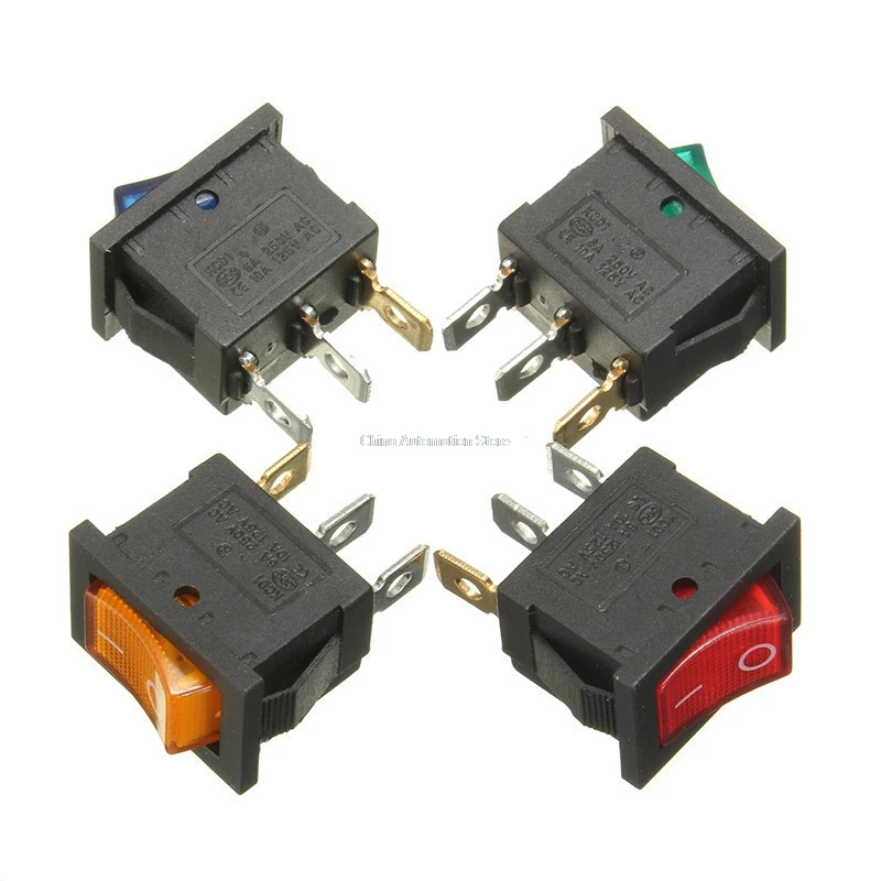 KCD1 Красная Кнопка ВКЛ ВЫКЛ 3Pin DPST рокер переключатель лодки автомобиля 6A/10A 250 В/125 В