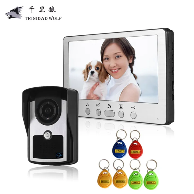 

7" Wired Video Door Phone System Visual Intercom Doorbell with 1*900x480 Monitor + 1*700TVL Outdoor Camera for Home Surveillance