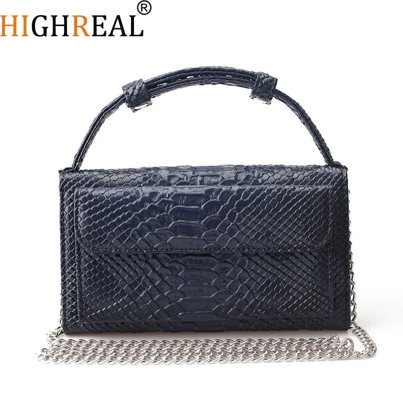 

Cowhide Genuine Leather Women Messenger Bags Chains Crossbody Bag Female Fashion Shoulder Bags for Women Clutch Small Handbags