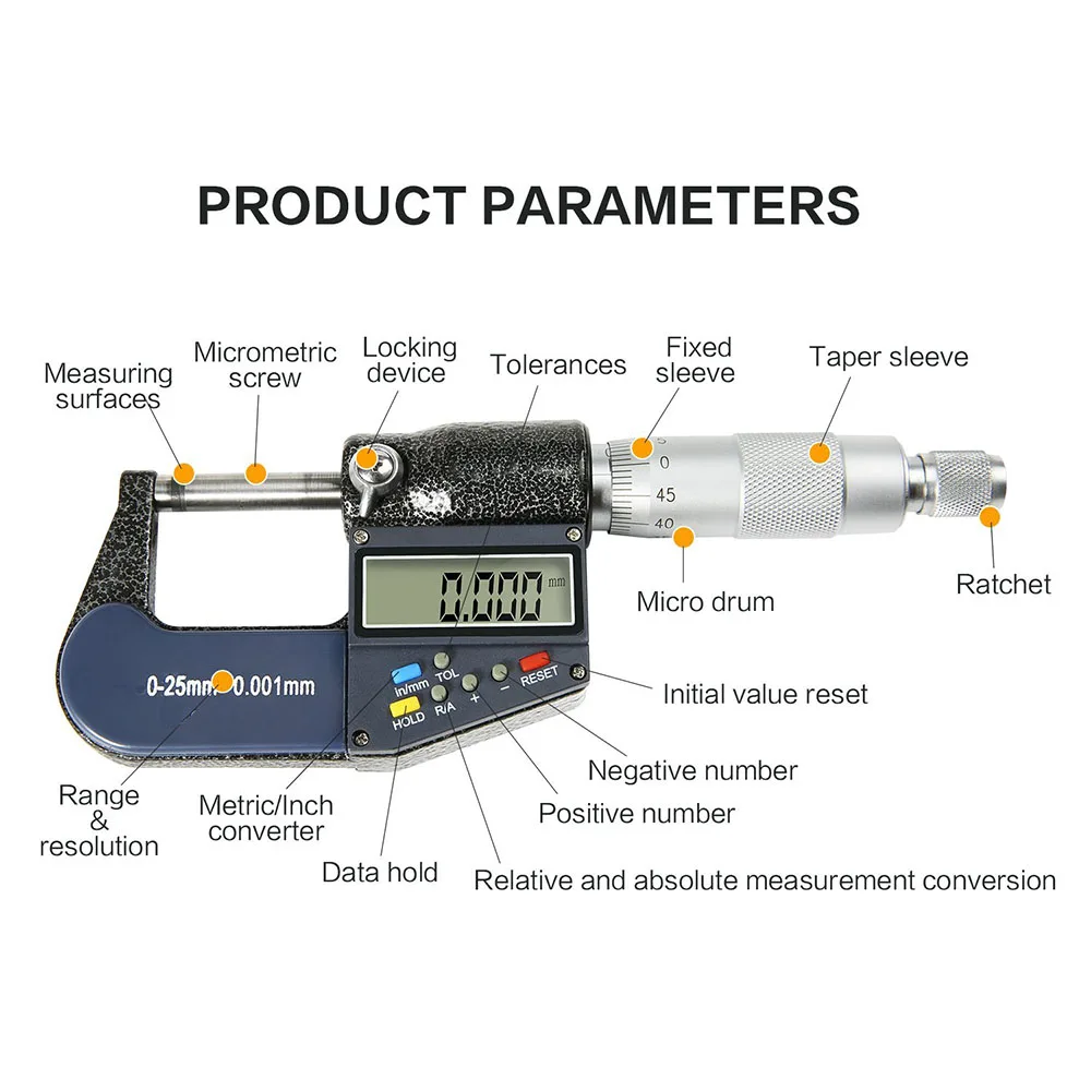 Digital Micrometer 125150 Mm, With Friction Ratchet, DIN 863