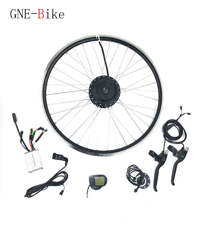 

GNE 24V 250W Electric Bike Conversion Kit Brushless Hub Motors 16'' 20'' 26'' 28''Motor Wheel with LCD5