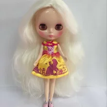 Ню Блит куклы, белые волосы завод кукла подходит для DIY Изменить BJD игрушка для Обувь для девочек
