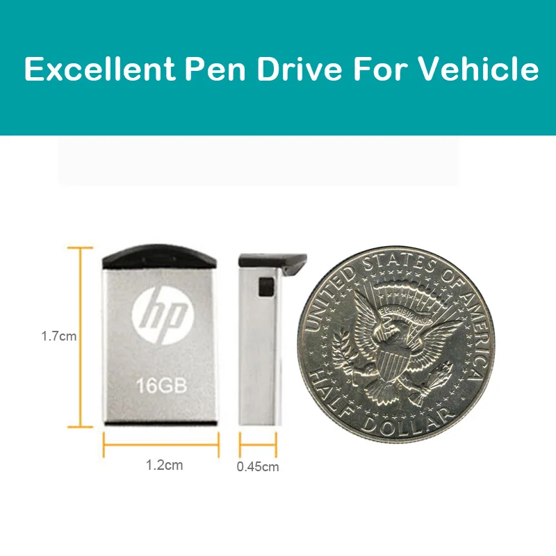 флешка Hp USB 16 ГБ флешки металла Memory Stick v222w Micro M2 multi диска с otg tipo C супер мини Cle