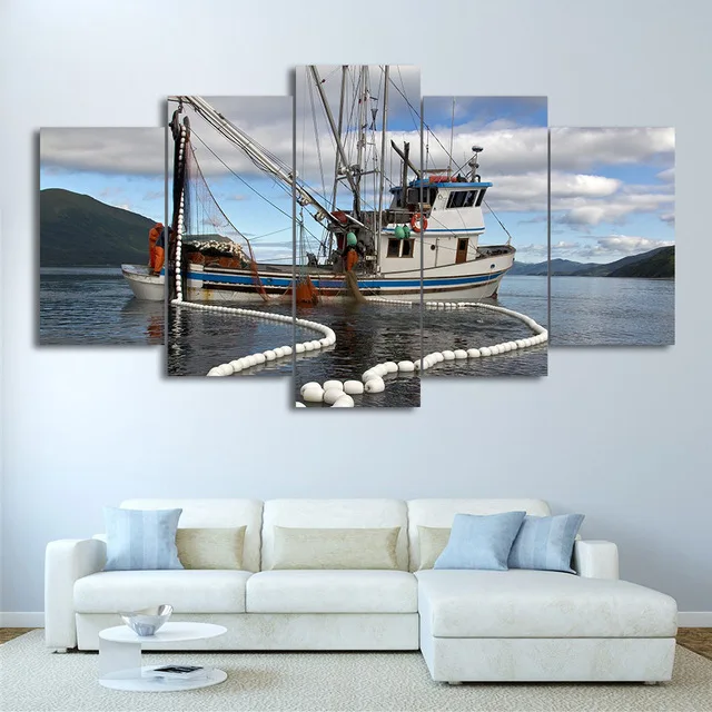 Modular-Wall-Art-Pictures-Home-Living-Room-Decor-Frame-5-Pieces-Sailing-Fishing-Boat-Canvas-Painting.jpg_640x640