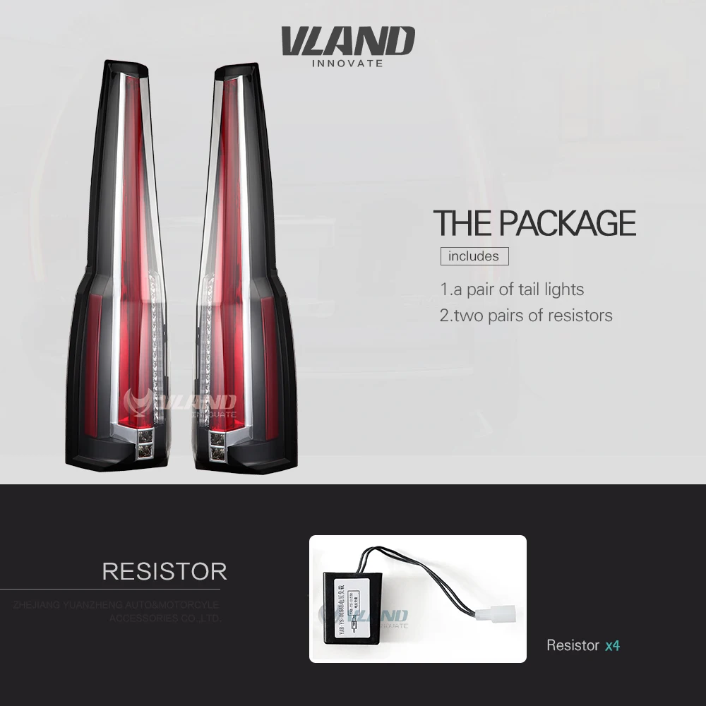 Vland автомобильный Стайлинг для Tahoe/Suburban- задний светильник автомобильный светильник в сборе светодиодный задний светильник