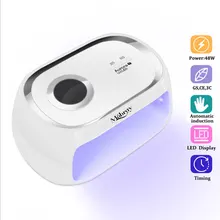Новая 48 Вт двойная светодиодная УФ-лампа для ногтей Сушилка для ногтей Smart3.0 трапециевидный светодиодный Гель-лак отверждаемый светильник с нижним 30 s/60 s таймер ЖК-дисплей