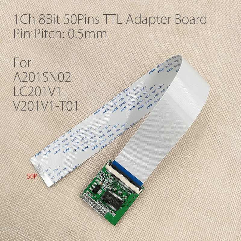 Для A201SN02 LC201V1 V201V1 T01 LVDS Поворотная ТТЛ схема плата адаптера 0 5 мм 50 Pin FFC FPC