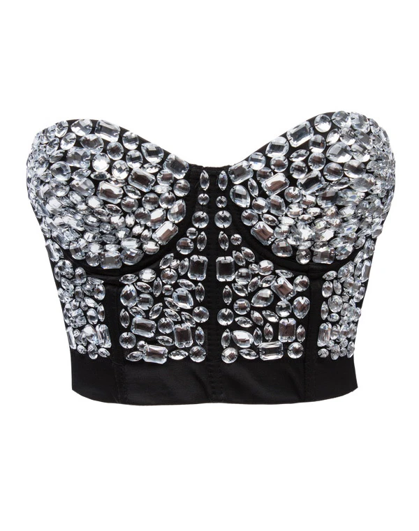silver bustier top