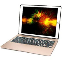 Алюминиевая Bluetooth клавиатура для iPad Pro 12,9 модель A1584/A1652/A1670/A1671 тонкий Защитная крышка с 7 цветов светодиодной подсветкой