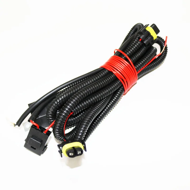 Fog lamp wiring harness fog light wiring harness fog light wiring kit For VW New Polo Golf Jetta MK5 MK6 Skoda Octavia Fog Light Lamp Wires Harness Cable With Fuse Car Accessories