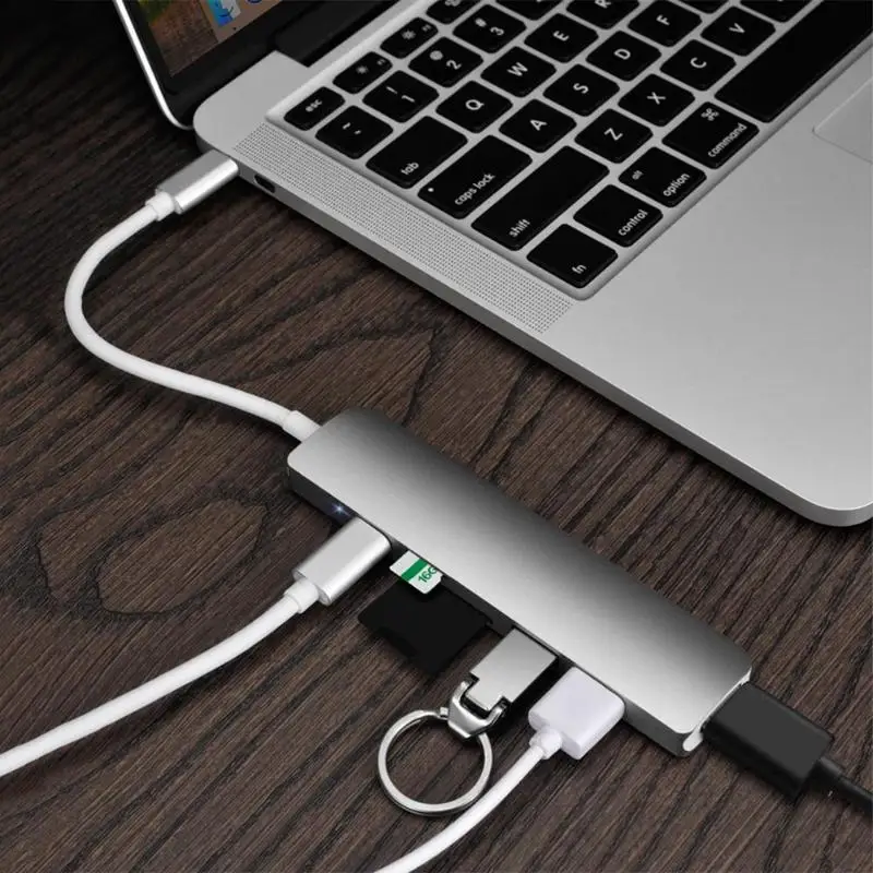 Алюминиевый сплав тип-c USB-C концентратор к 4K HDMI USB 3,0 адаптер для телефона ПК