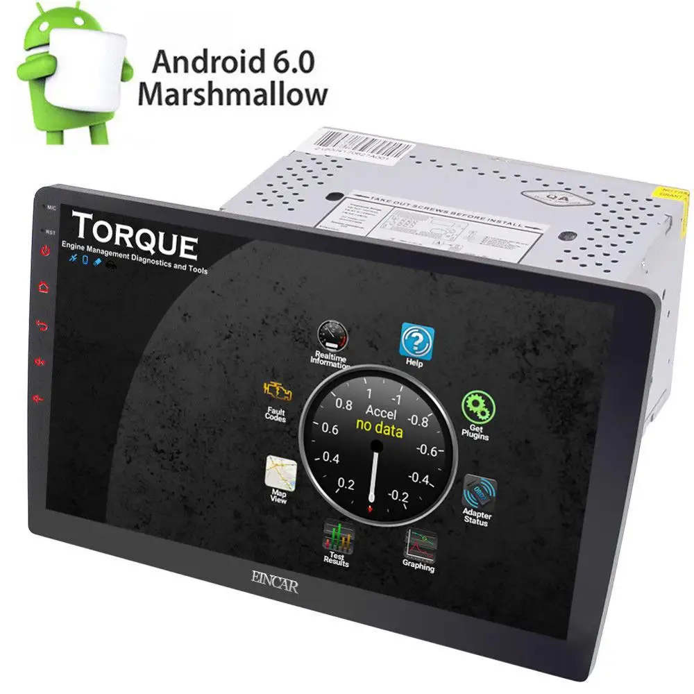 Cheap Android6.0 10.1" Detachable Car Stereo Full Touch Panel GPS Radio OBD2 BT No DVD 1
