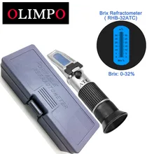 Рефрактометр Брикса 0-32% RHB-32ATC тест сахара одна шкала для фруктового сока томатный соус безалкогольный напиток ПИВОВАРЕНИЕ ATC