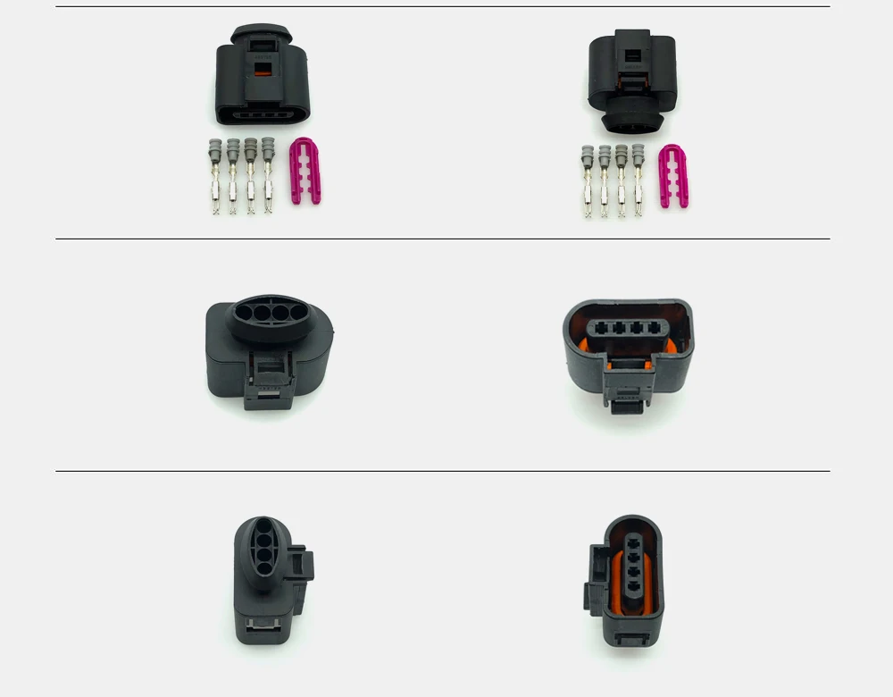 2 шт./набор, 4 pin/way, женский Автоматический датчик температуры, Ремонтный комплект, водонепроницаемый Электрический разъем провода для audi A4/A6 VW