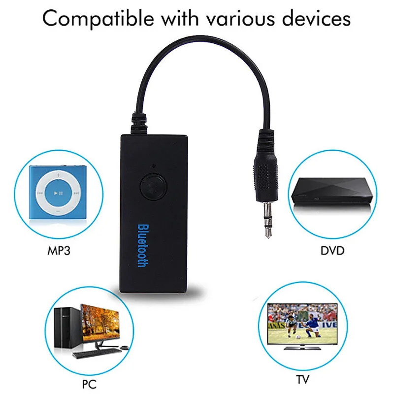 

Bluetooth Receiver 3.5 mm Jack Convert AUX to Wireless Music Stereo Adapter MIC