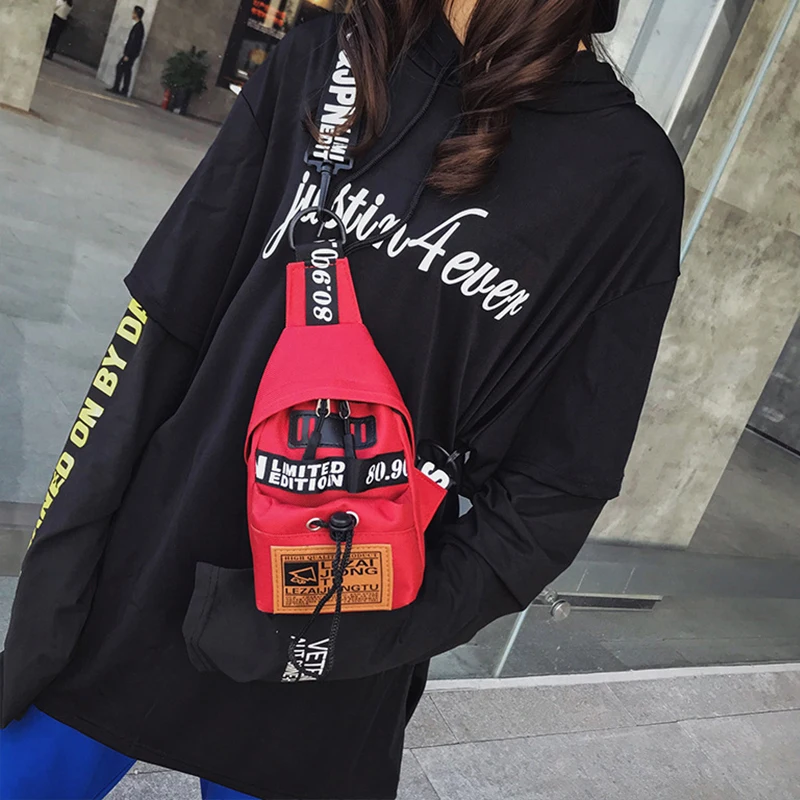 

Woman Canvas Shoulder Bag Chest Crossbody bags For Girls Street Sport Letter Packs Messengers Short Trip Triangle Back Pack N32