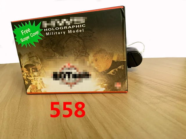 Tactical 558 colimador holográfico mira telescópica punto rojo óptico Reflex Sight Airsoft Scope 20mm Rail Mount - Imagen 5