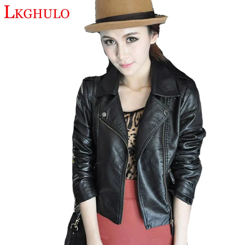 2018 New Fashion Women Spring Autumn Soft Faux Leather