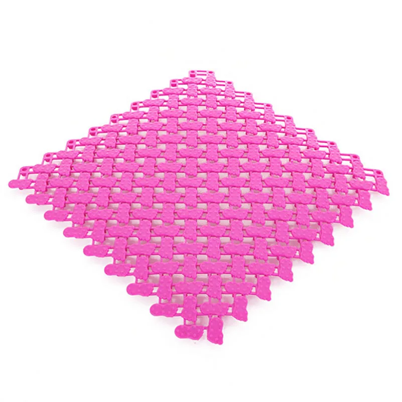 Bathroom Anti Slip Mat Toilet Kitchen Multi Color Pad Shower Room High Quality Plastic Pad 25cm*25cm Foot Massage Rubber Mat