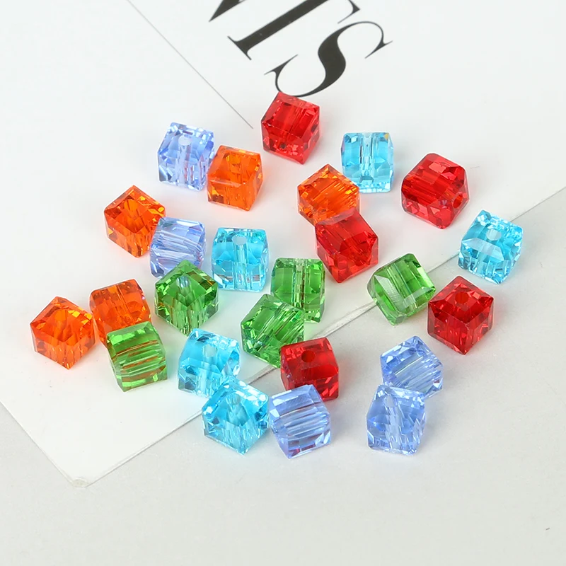 Бусины стеклянные граненые 6 х6 мм 20 шт.|beads loose|crystal glass beadsglass beads |