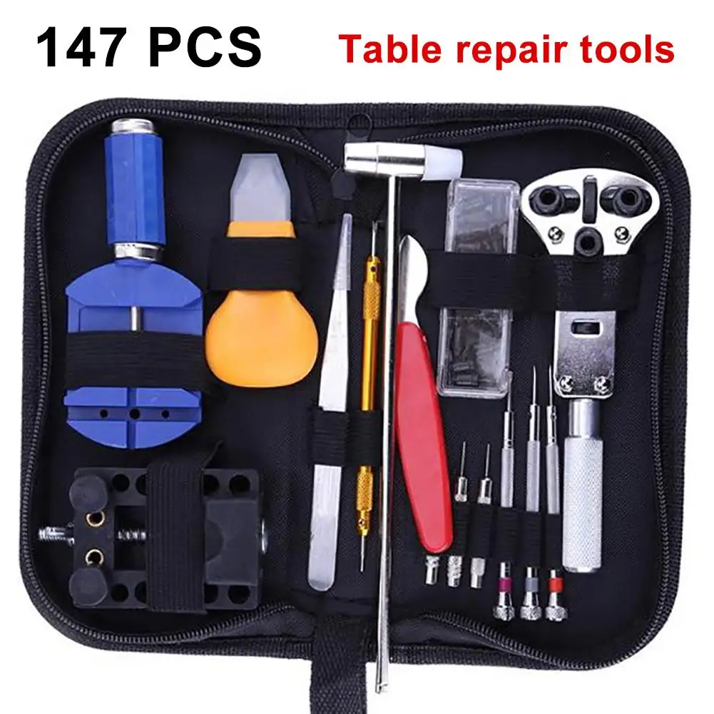 

147Pcs Watch Repair Tool Kit Set Watchmaker Link Pin Remover Back Case Opener Watchmaker Tools Parts